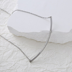 Минималистичные элегантные ожерелья из нержавеющей стали с изогнутой планкой для женщин&nbsp;UO3217