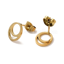 Серьги-гвоздики из нержавеющей стали 304 с вакуумным покрытием PVD&nbsp;EJEW-Z040-16G