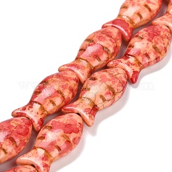 Синтетических нитей бирюзовые бусы&nbsp;TURQ-F019-01D