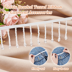 Кружевная лента из акрила и полиэстера&nbsp;OCOR-WH0110-08C