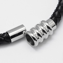 Плетеные браслеты шнур кожаный BJEW-I199-03