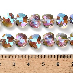 Гальванизируйте прозрачные стеклянные бусины&nbsp;EGLA-H112-03HR-01