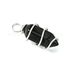 Двойные заостренные подвески из натурального смешанного камня&nbsp;PALLOY-JF02802-03