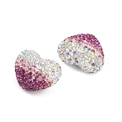 Полимерная глина в форме сердца с градиентным цветом и стразами&nbsp;CLAY-NH0002-03F