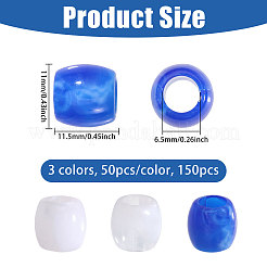 3 пакетик 3-х цветных пластиковых европейских бусин&nbsp;KY-CA0001-63B