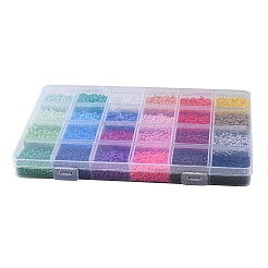 312 г 24 цвета 12/0 стеклянных бисера с краской для выпечки&nbsp;SEED-YW0002-15