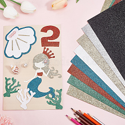 12 лист блестящей картонной бумаги в 8 стилях&nbsp;AJEW-BC0003-97