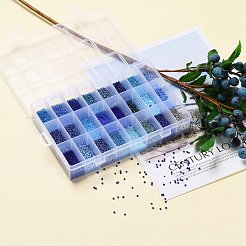 288 г 24-х цветных стеклянных бусин&nbsp;SEED-JQ0005-01E-2mm