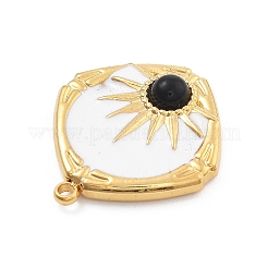 Подвески из натурального черного оникса (окрашенные и нагретые) STAS-R155-048G