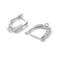 Латунные серьги-кольца из прозрачного кубического циркония&nbsp;KK-Z143-05P