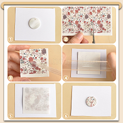 5 шт. 5 стиля цветочный узор керамика глина бумага для переноса воды&nbsp;STIC-UN0001-02