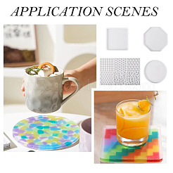 4шт 4 стиля набор силиконовых форм для подставок под чашки&nbsp;DIY-TA0013-69