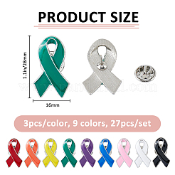 27 шт. двухцветная эмалевая лента с информационными значками&nbsp;JEWB-FH0002-64