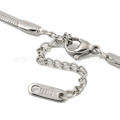 Ожерелья из нержавеющей стали 304 в виде змеиной цепи&nbsp;NJEW-P311-02B-P