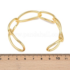 Латунь манжеты браслеты для женщин&nbsp;BJEW-C112-10G