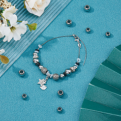 120 шт. 2 стиля 304 нержавеющая сталь европейские бусины&nbsp;FIND-HS0001-23