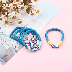 Браслеты хейши из полимерной глины ручной работы стрейч из бисера&nbsp;BJEW-JB06139