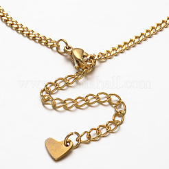 Браслеты с подвесками в виде луны и звезд из нержавеющей стали 304 BJEW-N287-33