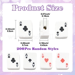 200шт бусины из полимерной глины ручной работы&nbsp;CLAY-YW0002-62