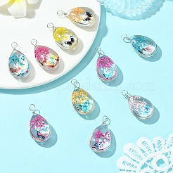 10шт прозрачные стеклянные подвески&nbsp;GLAA-YW0004-27