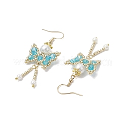 Серьги-подвески в виде бабочки&nbsp;EJEW-MZ00429-05