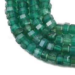 Натуральный зеленый бисер пряди оникс Агат&nbsp;G-G345-C35-2x4mm