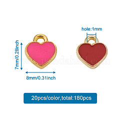 180 шт. 9 цвета из цинкового сплава с эмалью&nbsp;ENAM-CW0001-07