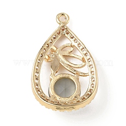 Латунь с подвесками из стекла k9 и стразами&nbsp;KK-C024-10KCG-01