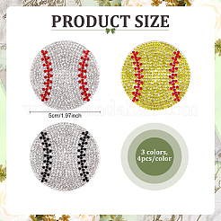 12 шт. 3-х цветные стеклянные стразы горячей фиксации&nbsp;DIY-ME0001-97