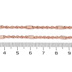 Латунные цепочки сингапур ожерелья для женщин&nbsp;NJEW-D302-38RG