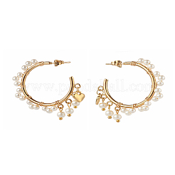 Серьги-гвоздики из стеклянных бусин&nbsp;X1-EJEW-TA00003