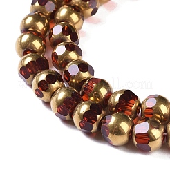 Стеклянные бусины с гальваническим покрытием &nbsp;X-EGLA-Q128-04A-FP02