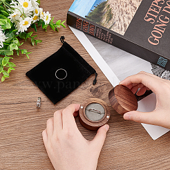 Ящики для хранения круглых деревянных колец CON-WH0087-59B