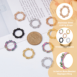 10 шт. 5-х цветные соединительные кольца из нержавеющей стали 304&nbsp;STAS-DC0013-02