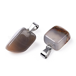 Природные серые агаты подвески&nbsp;G-Q996-04