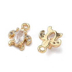 Латунные микропаве прозрачные подвески с фианитом&nbsp;KK-C168-13G