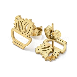 Серьги-гвоздики из нержавеющей стали 304&nbsp;LS-EJEW-H122-01G