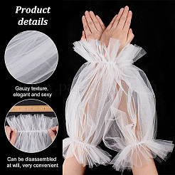 Съемные пышные рукава из полиэстера&nbsp;AJEW-WH0083-26