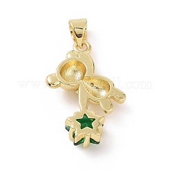 Латунные микро проложить кубического циркония подвески&nbsp;KK-E074-03G