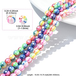 3 прядь бусины из полимерной глины ручной работы&nbsp;CLAY-CJ0002-01