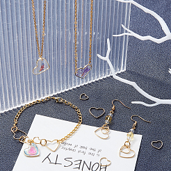 60шт 6 стильных латунных соединительных кольца&nbsp;KK-PH0002-40