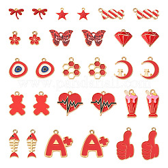 30 шт. 15 стиля подвесок из латуни и эмалевого сплава&nbsp;FIND-PJ0001-31