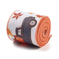 5 ярд полиэстеровой проволочной ленты с принтом в честь Дня благодарения&nbsp;LS-OCOR-K009-01C