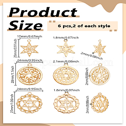 6шт 3 стиля подвески из цинкового сплава&nbsp;FIND-LP0005-61