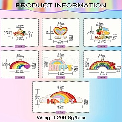 14шт 7 стиля подвески из цинкового сплава с эмалью&nbsp;ENAM-CJ0002-70