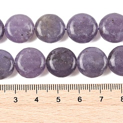 Натуральный лепидолит / пурпурный слюдяный камень бисер пряди&nbsp;G-L648-B09-15mm