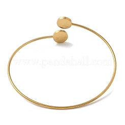 Основания для браслетов из нержавеющей стали 304 с ионным напылением (IP) и круглым подносом.&nbsp;STAS-Z088-03B-G