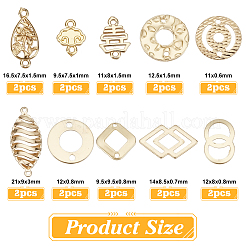 20 шт. 10 стильных экологичных латунных соединительных подвески&nbsp;KK-AR0002-40