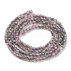 Прозрачные стеклянные бусины гальваническим пряди&nbsp;GLAA-H021-01A-HP02