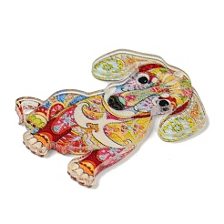 Акриловые подвески с двусторонним принтом на тему животных&nbsp;OACR-L017-04D